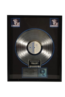 Madonna True Blue RIAA Gold Record Award Two Million in Sales